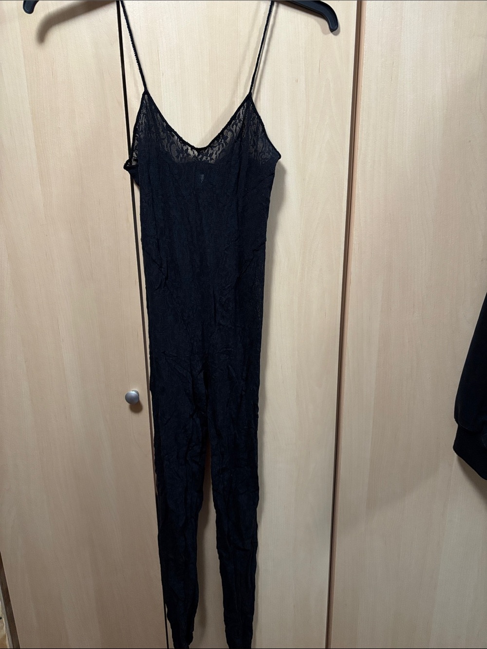 One piece black lace lingerie
